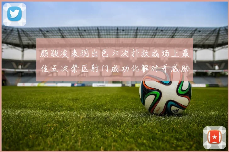 颜骏凌表现出色六次扑救成场上最佳五次禁区射门成功化解对手威胁